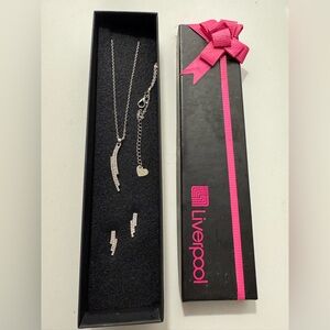 Roxxy Bijoux Lightning Bolt Necklace & Earring Set
